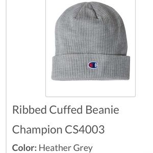 Champion OSFA Beanie Unisex Heather Grey